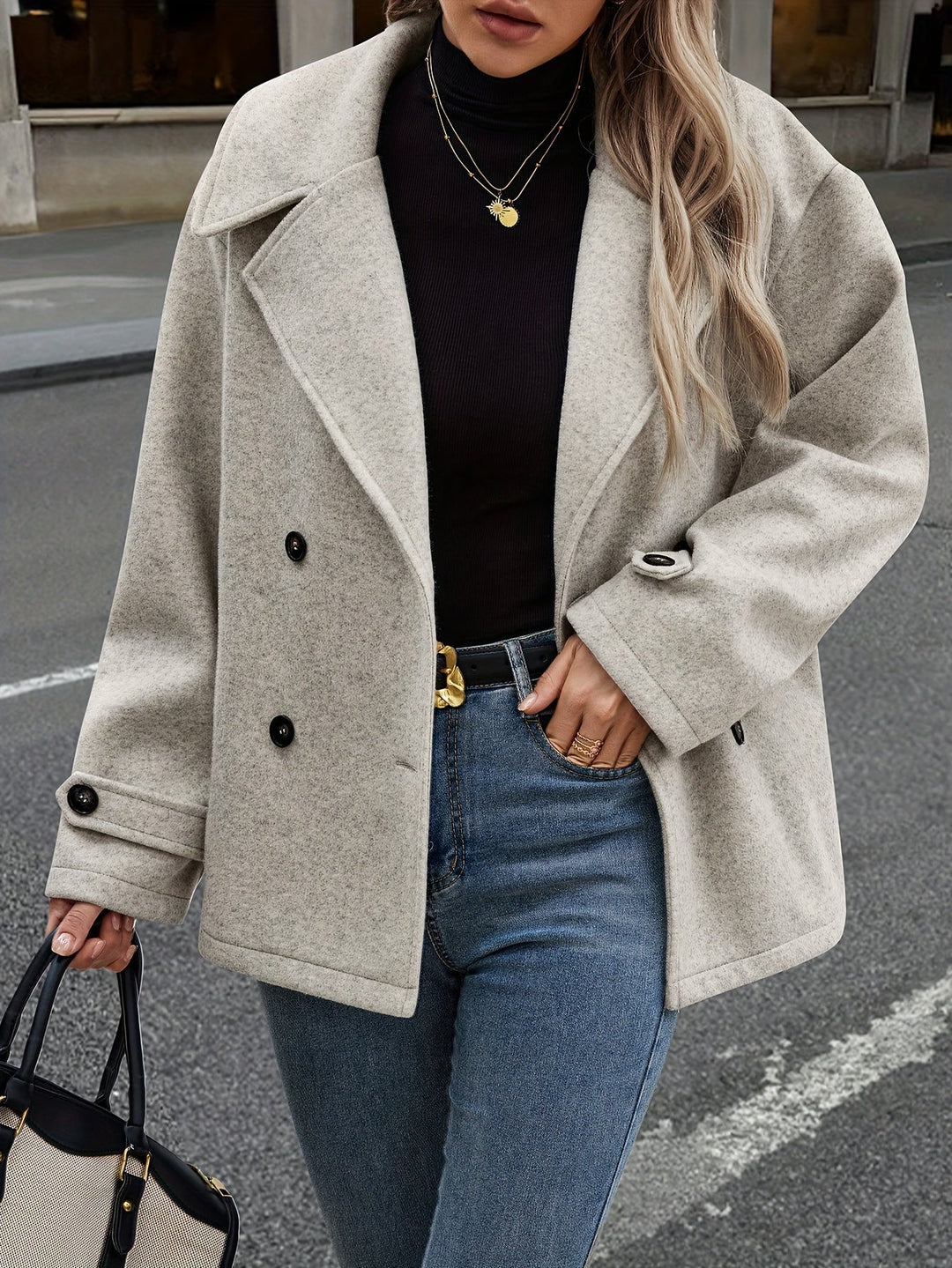 Emily™ | Stylish Double-Breasted Jacket with Button Details