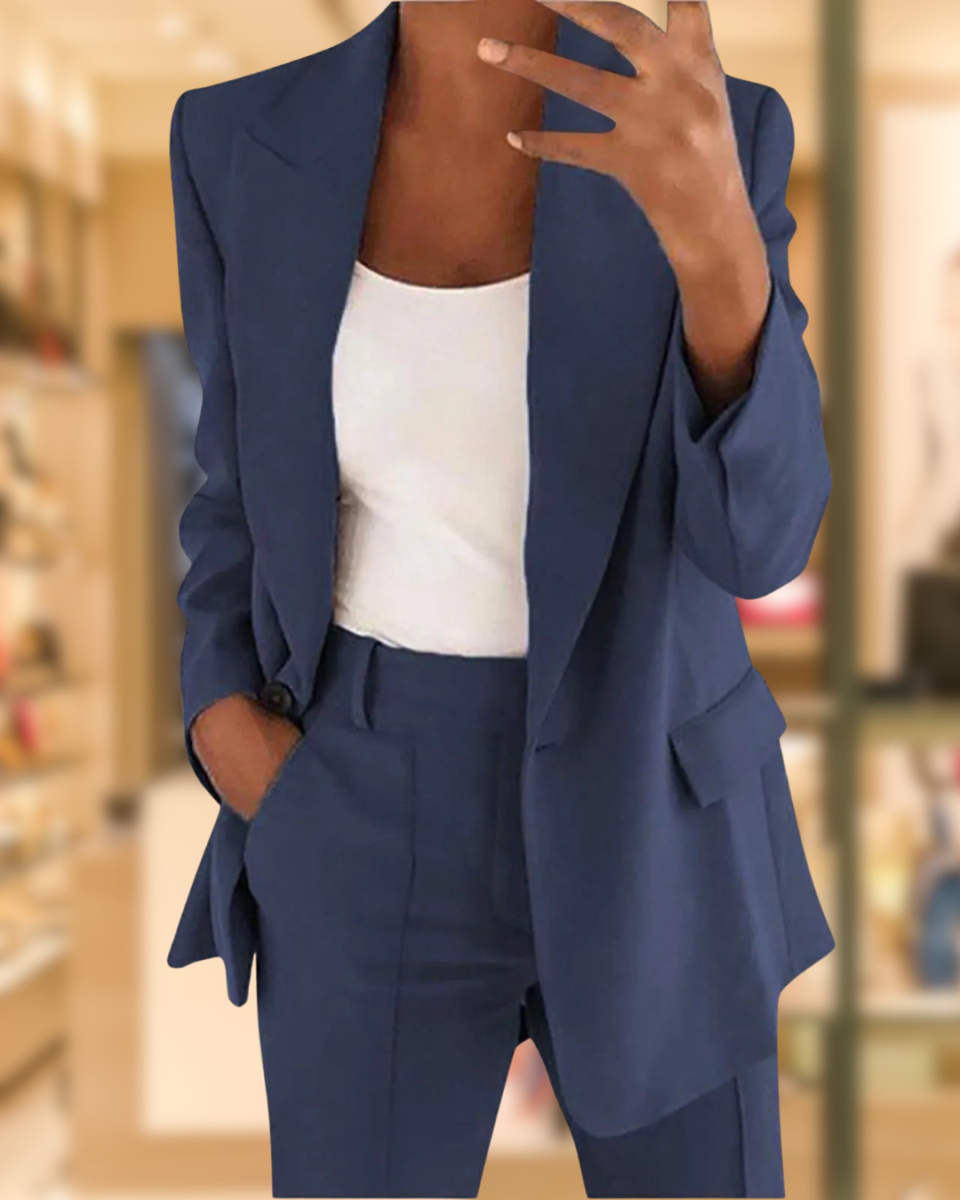 Roseann - Lapel Slimming Suit