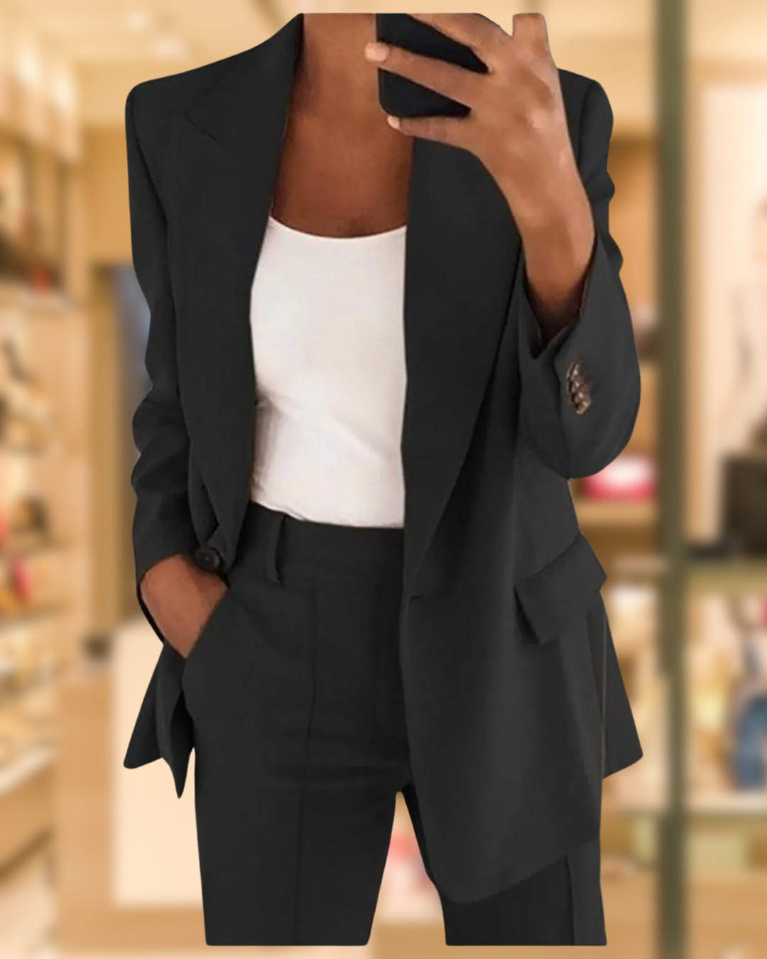 Roseann - Lapel Slimming Suit