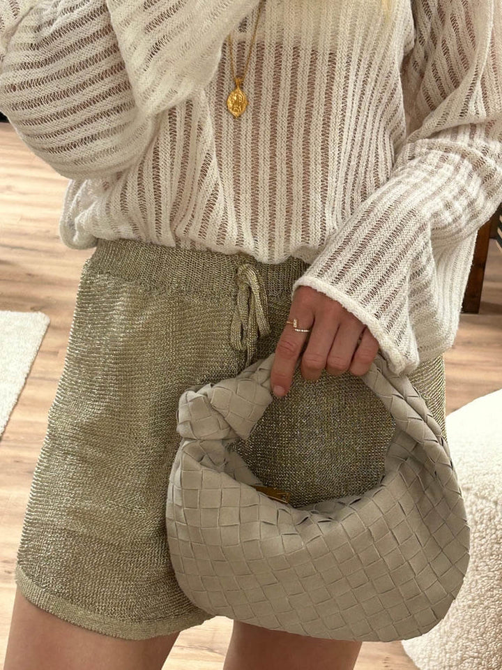Woven Bag Mini Suede