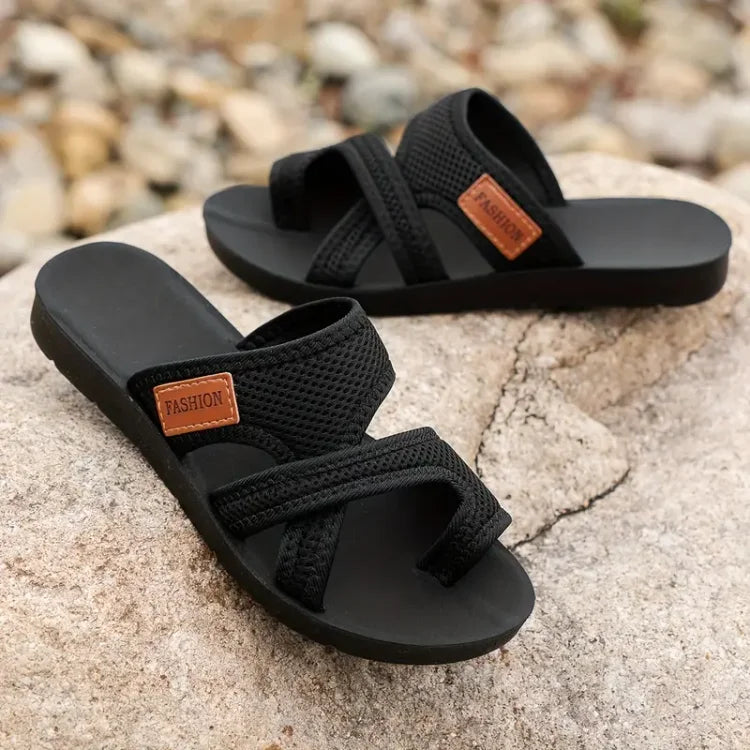 Celia-  Perforated Mesh Slide Sandals